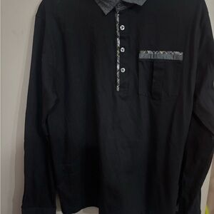 Kangol Black Long Sleeve Button Down Shirt